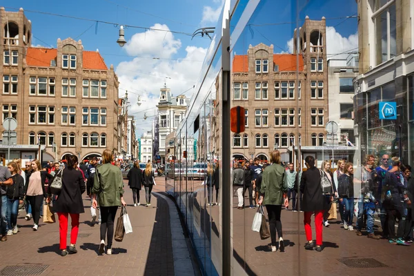 Amsterdam en el espejo — Foto de Stock