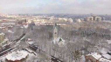 Kışın Kaliningrad Kukla Tiyatrosu Kulesi