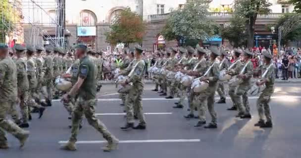 우크라이나 키예프 우크라이나 주년을 열병식을 — 비디오