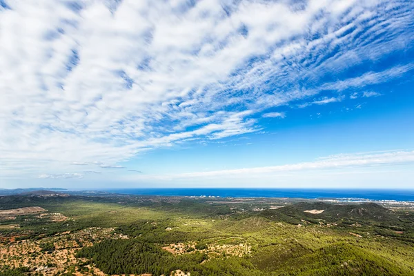 Widok z góry Sant Salvador, Mallorca — Zdjęcie stockowe