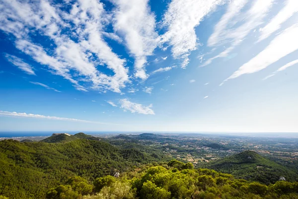 Vista desde el monte Sant Salvador, Mallorca — Foto de Stock