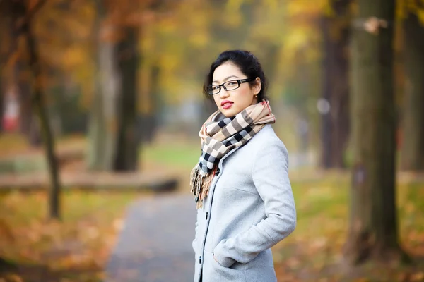 Beautiful girl in glasses — Stock Photo, Image