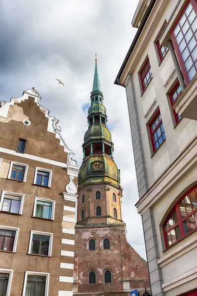 Saint Peters Church at Riga Old Town — Stock Photo, Image