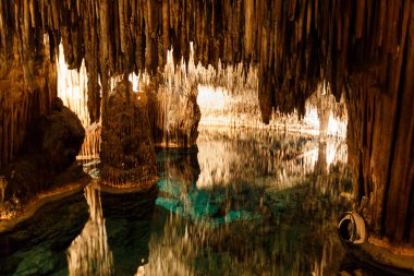 Caves of Drach with reflection in water clipart