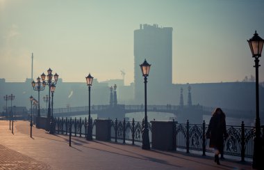 Balıkçı köyü ışıkları. Kaliningrad