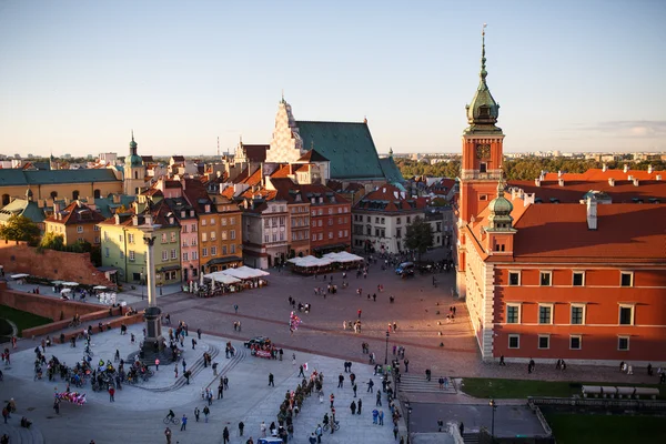 Panorama z královského zámku ve Varšavě — Stock fotografie