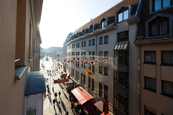 Munzgasse - Pedestrian street in Dresden — Stock Photo, Image