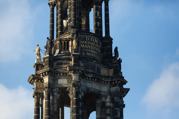 Fragment of tower Hofkirche — Stock Photo, Image