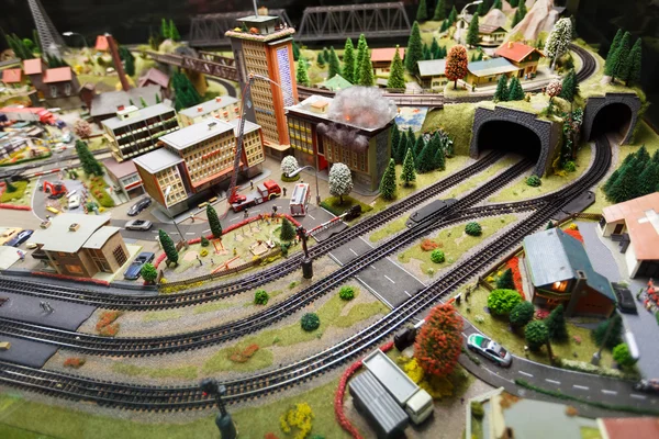 Vista da ferrovia modelo em Dresden — Fotografia de Stock