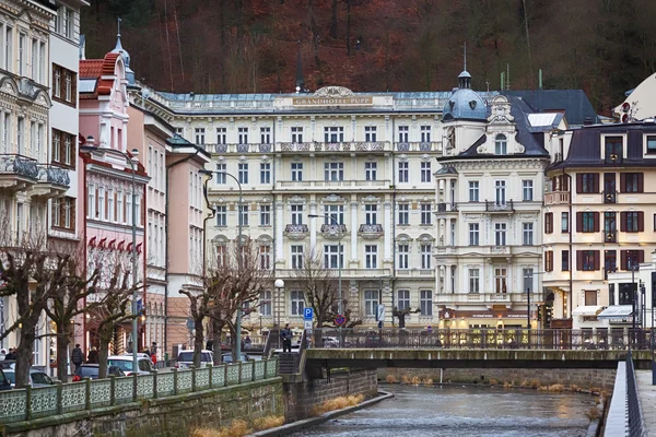 In the center of Carlsbad, Czech Republic — Stock Photo, Image