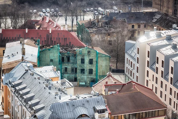 Gebäude der Riga zerstört — Stockfoto