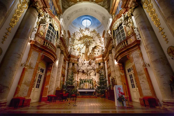 Interior of St. Charles' Church — Stock Photo, Image