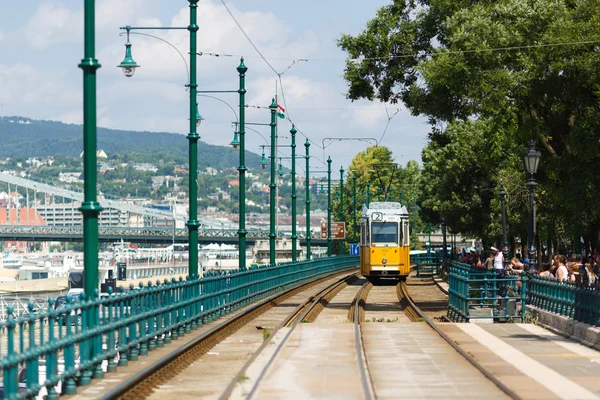 Tramvaje v Budapešti — Stock fotografie