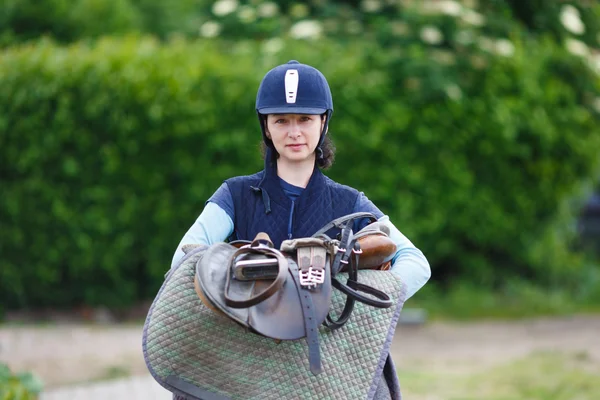 Horserider with harness — Stock Photo, Image