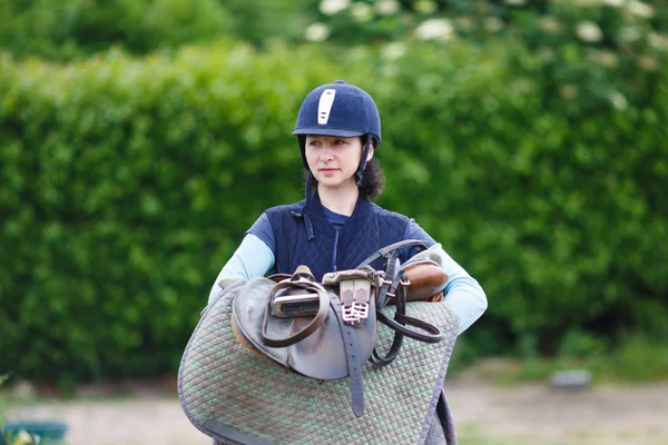 Horserider with harness — Stock Photo, Image