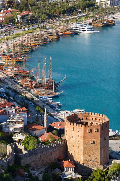 Výhled na záliv Alanya, Turecko — Stock fotografie