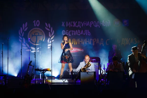 Concierto del cantante francés Zaz en el festival de jazz — Foto de Stock