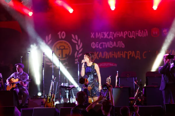 Concierto del cantante francés Zaz en el festival de jazz — Foto de Stock