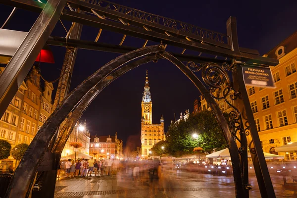 Rathaus von Danzig während der Weihnachtsmesse — Stockfoto