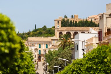View of Sanctuary de San Salvador in Arta town, Mallorca clipart