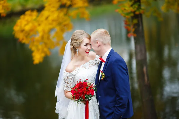 Jesień wesele emocje — Zdjęcie stockowe
