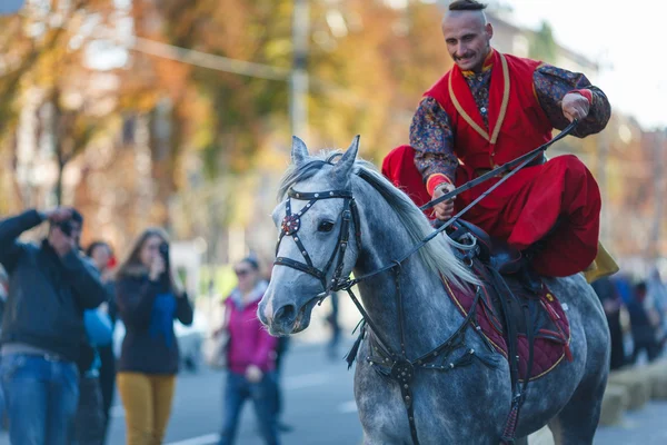 Lo spettacolo cosacchi di equitazione — Foto Stock