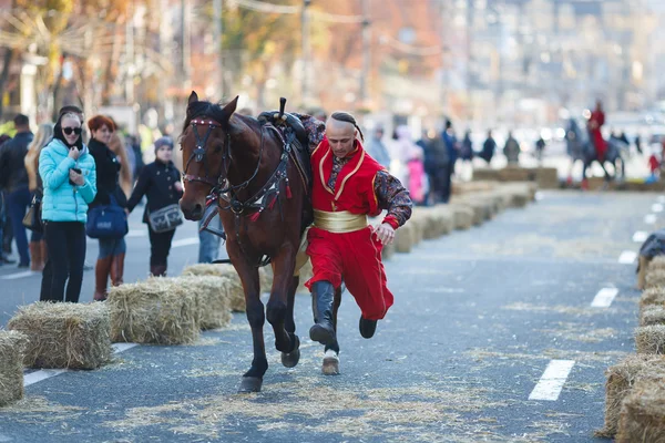 Lo spettacolo cosacchi di equitazione — Foto Stock