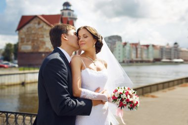 Riverside'da Düğün çifti