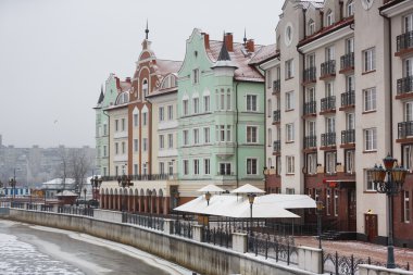 Kışın balıkçı köyü
