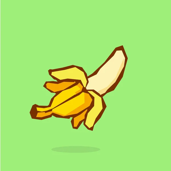 Plátanos Dibujos Animados Pelar Plátano Fruta Amarilla Racimo Plátanos Aislados Gráficos vectoriales