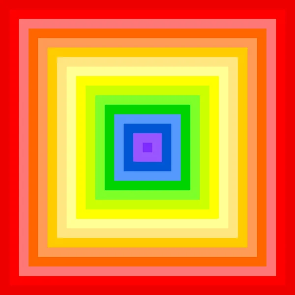 Cuadrados pequeños en colores arcoíris formando cuadrados grandes — Archivo Imágenes Vectoriales
