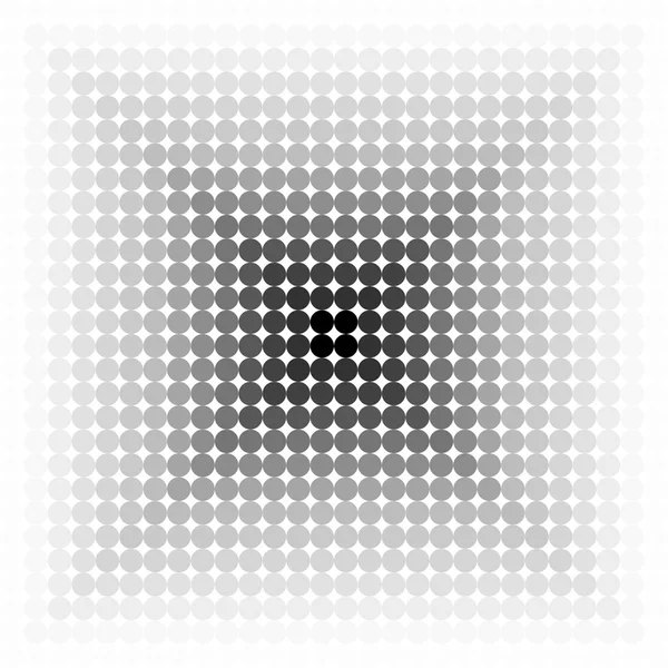 White dots in linear gradient to black in a square — Stock Vector