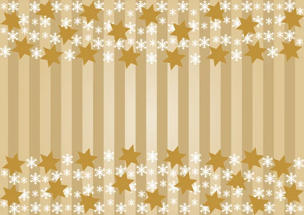 Snowflakes and golden stars — Stock Photo, Image
