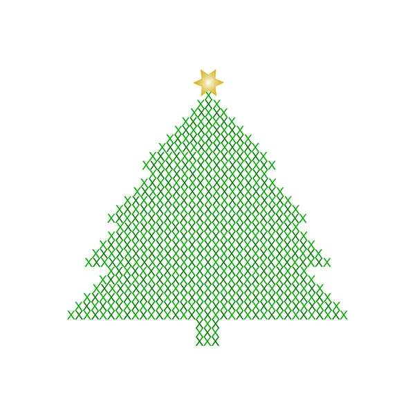 Christmas tree formed from green x — Stock Photo, Image