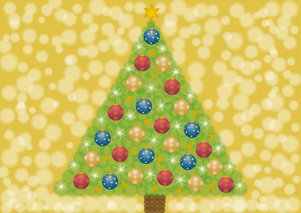 Christmas tree with christmas balls — Stock Photo, Image