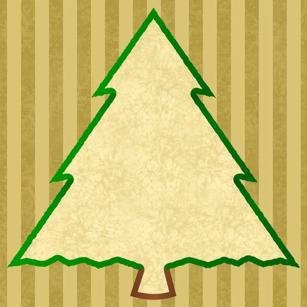 Christmas tree with golden stripes — Stock Photo, Image