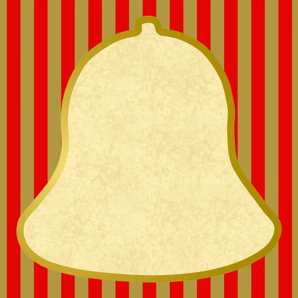 Колокол с красными золотыми полосками — стоковое фото