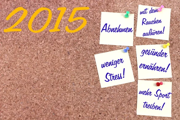 New Year resolutions German — Stock Photo, Image