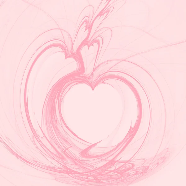 Růžová plameny srdce — Stock fotografie