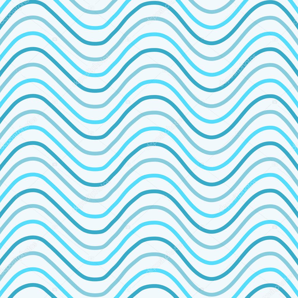 Wave pattern in three different shades of blue