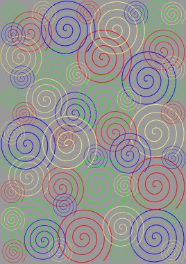  Üzerinde gri renkli spiraller