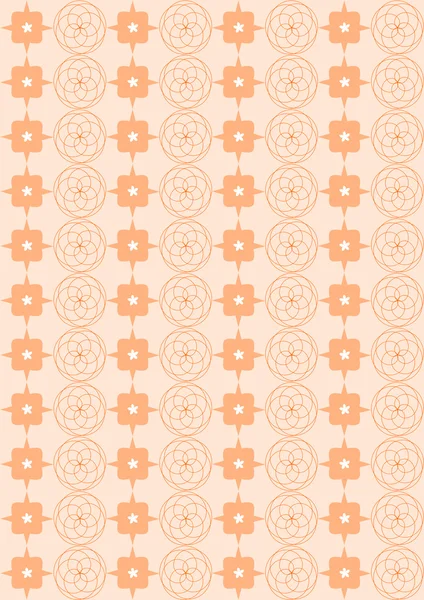 Cirkels en vierkanten op abrikoos — Stockvector