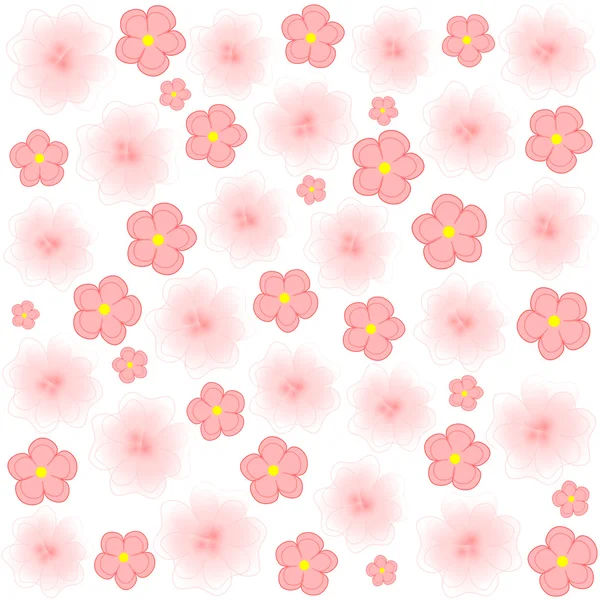 Światło różowe kwiaty na białym tle — Zdjęcie stockowe