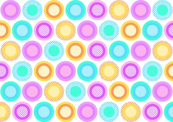 Цветные круги, наполненные различными узорами — стоковое фото