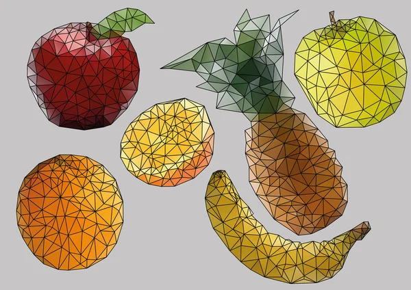 다각형 과일 — 스톡 벡터