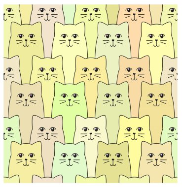 Kediler desen tasarım için