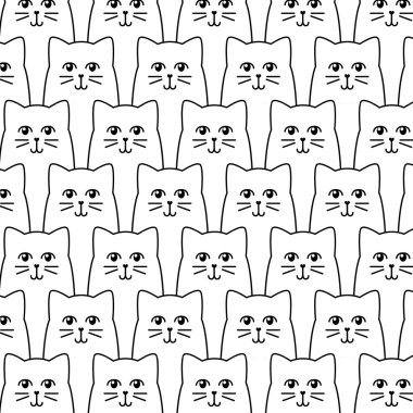 Kediler desen tasarım için