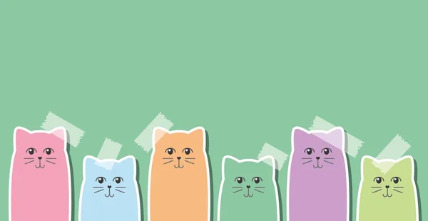 Sladký kočky pro návrh — Stockový vektor