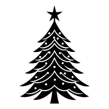 Vektör illüstrasyon Noel ağacı. Yılbaşı ağacı. Noel ağacı dalları, köknar, ladin, köknar.