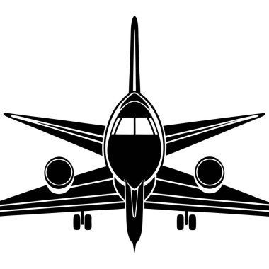 military plane icon in simple style isolated vector illustration